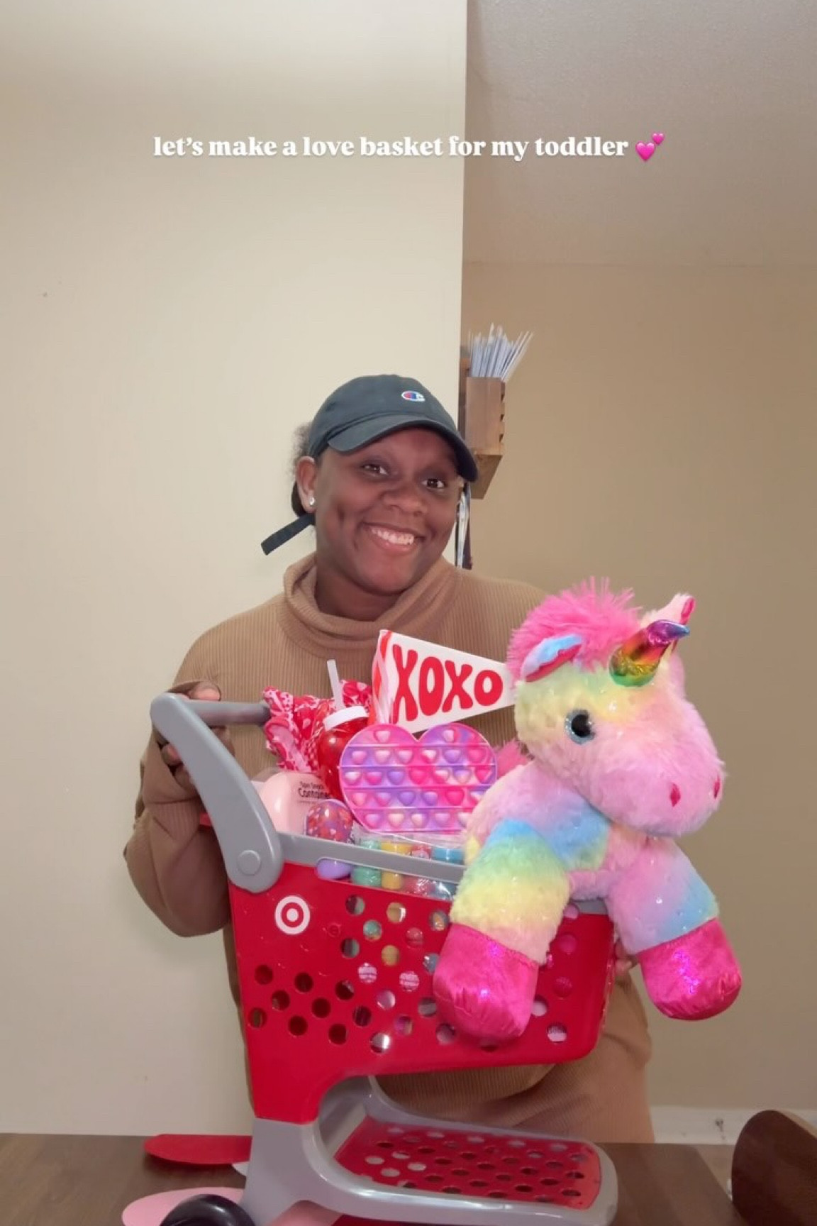 creating a love basket full of my toddler’s faves 🥰💕 comment LOVE to get all of these items sent to your DM! 

@target @targetstyle #sharemytargetstyle #targetstyle 
.
.
.
#valentinesdaygift #diygiftideas #toddlergiftideas #kidsvalentinesdaygifts #lovebasket #kidslovebasket #valentinesdaygiftbaskets

cute Valentine’s Day gift ideas for kids, target shopping cart, gift idea, kids target shopping cart gift basket, bogg bag target mini, what to get kids for Valentine’s Day, cute DIY Valentine’s Day gift idea, Alabama black Mom content creator, Birmingham Atlanta family influencer