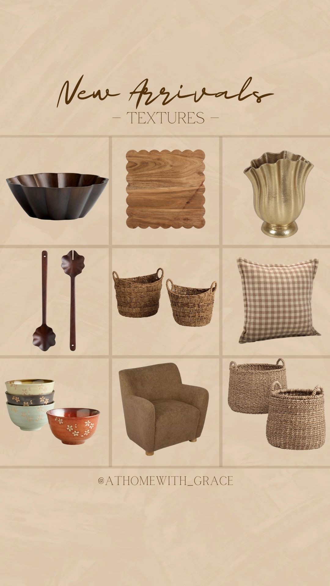New arrivals and great pieces to give your spaces some texture while also still having functional and usable pieces. Wooden bowl. Gingham pillow. Baskets  

#LTKHome
