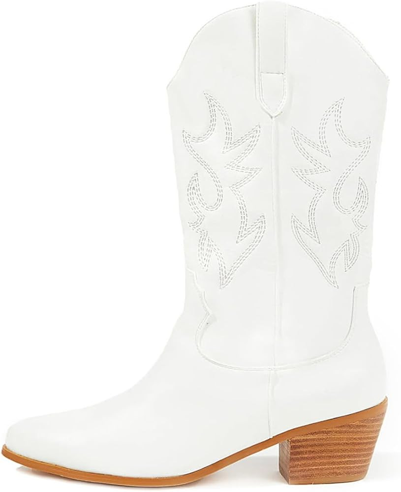 Erocalli Cowgirl Ankle Boot Cowboy boot for women Western Stitched boot Ankle Boots Pointed Toe S... | Amazon (US)