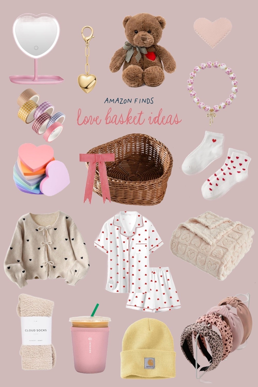 Valentine’s Day love basket ideas
Gifts for girls 
Hearts
Valentines pjs 

#LTKootd #LTKValentine #LTKmomlife