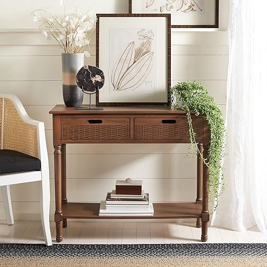 SAFAVIEH Home Collection Landers Brown 2-Drawer Console Table CNS5710C | Amazon (US)