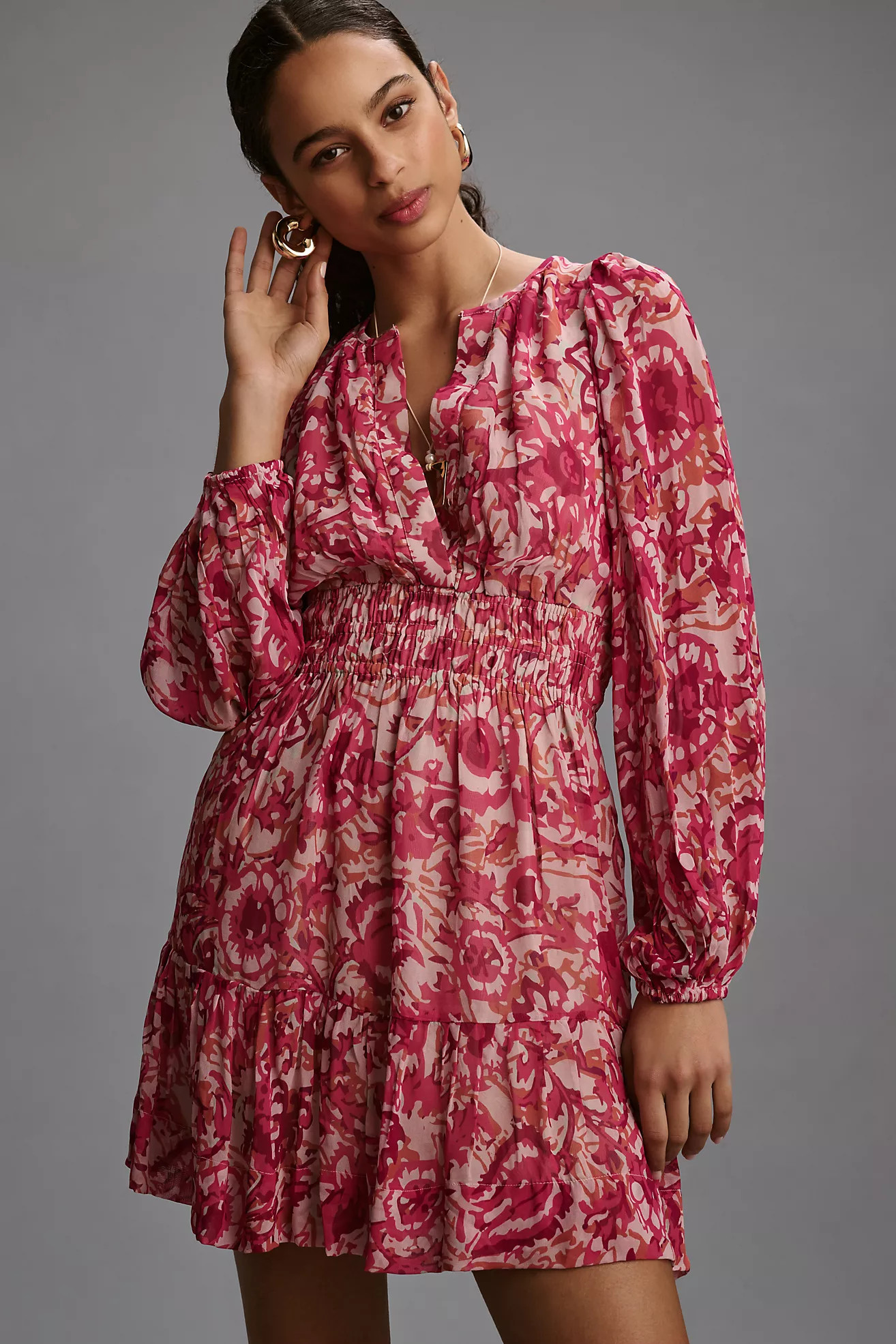 The Long-Sleeve Somerset Mini Dress | Anthropologie (US)