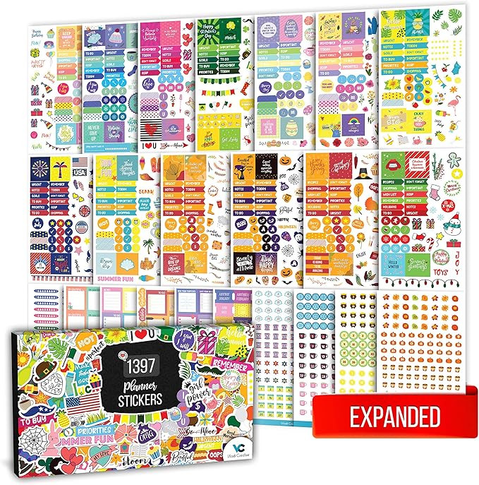 [Expanded] Aesthetic Planner Stickers - Seasonal, Productivity & Decorative Stickers for Women - ... | Amazon (US)