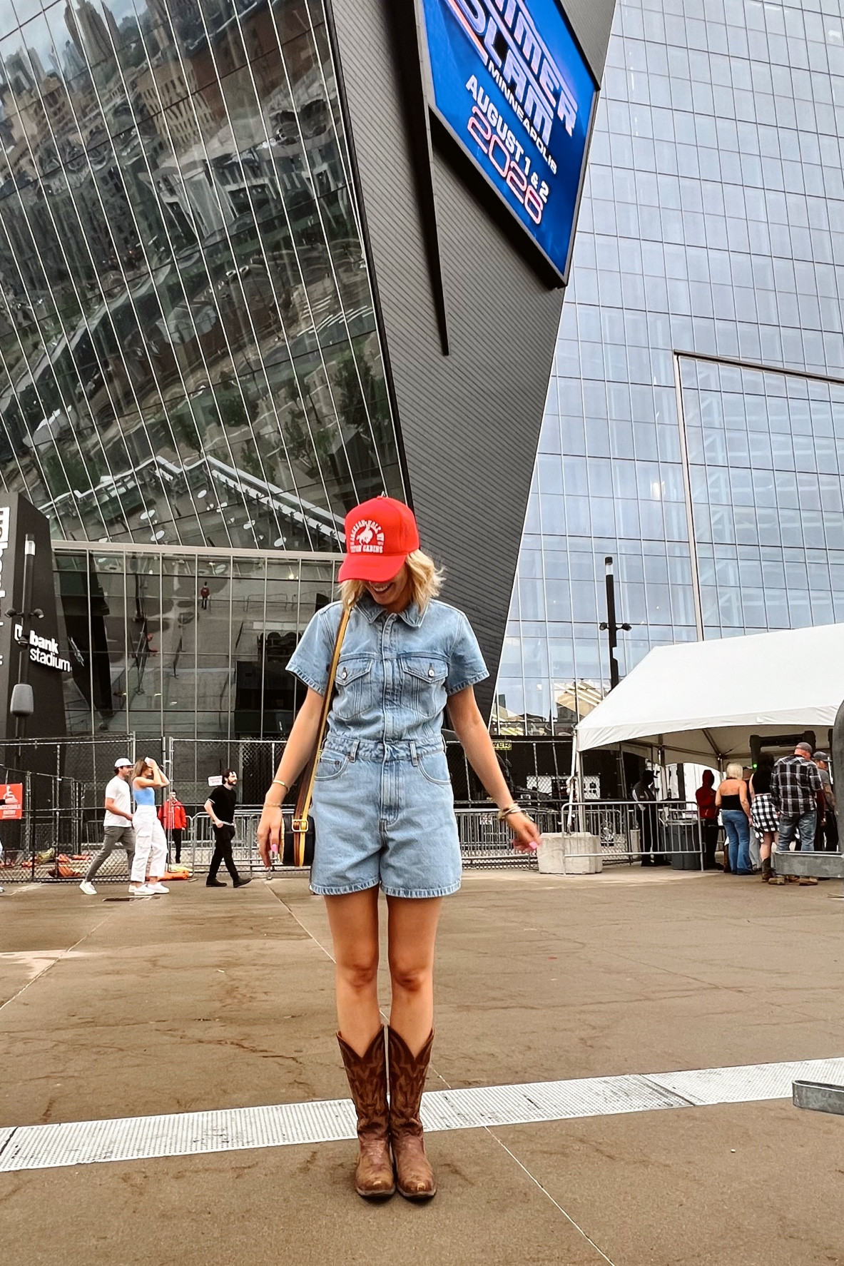 Country concert fit! Hat is diamond cross ranch & boots are boot barn! #LTKcountry #LTKconcertoutfit 