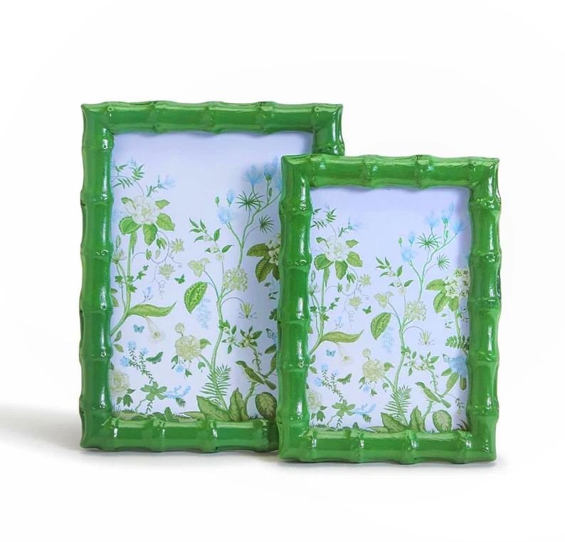 Faux Bamboo Green Picture Frame, 2 sizes | Etsy (US)