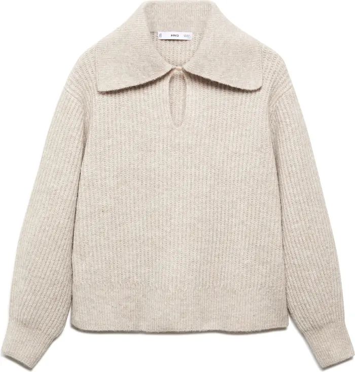 MANGO Johnny Collar Pullover Sweater | Nordstrom | Nordstrom