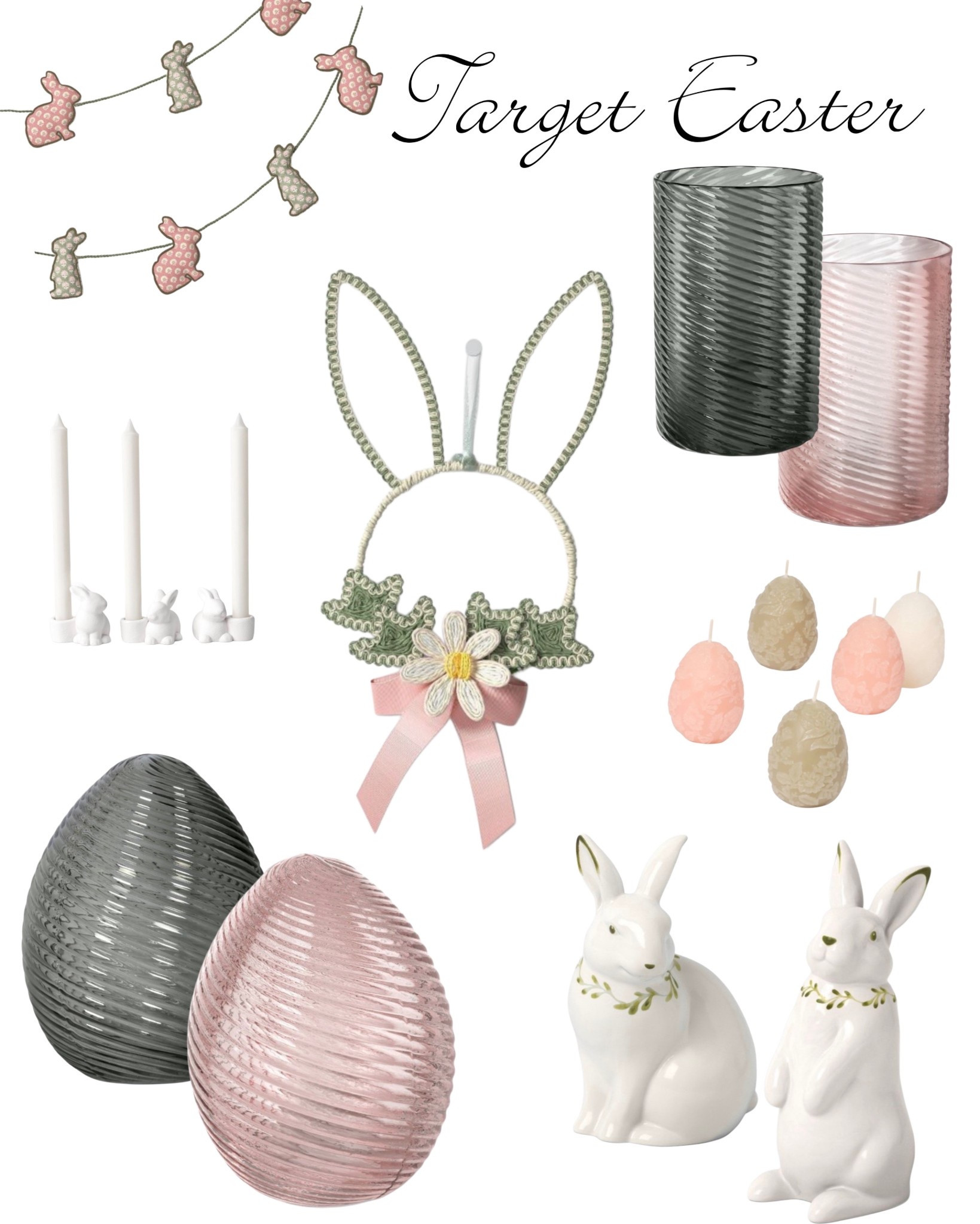 Soft, sweet, and so affordable 🤍 I found the prettiest Target Easter decor this year — think pastel glass eggs, ceramic bunnies, bunny garland, and the cutest spring candles for an easy seasonal refresh. These pieces are perfect for styling a coffee table, console, or Easter brunch centerpiece and give that cozy cottage spring vibe without spending a lot. If you love neutral spring decor with soft pinks and sage tones, you’re going to love this collection 🌸🐰 

#LTKSeasonal #LTKHome