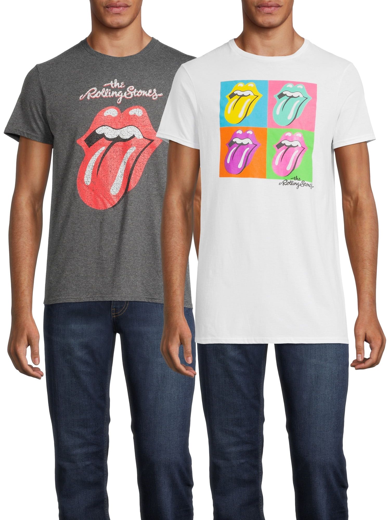 Rolling Stones Men's & Big Men's Icon and Pop Art Graphic T-shirts, 2-Pack | Walmart (US)