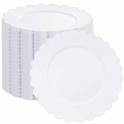SUT 72Pcs Plastic Plates-7.5inch White Dessert Plates, White Disposable Plates, Disposable Plates... | Amazon (US)