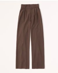Tailored Wide Leg Pants | Abercrombie & Fitch (US)