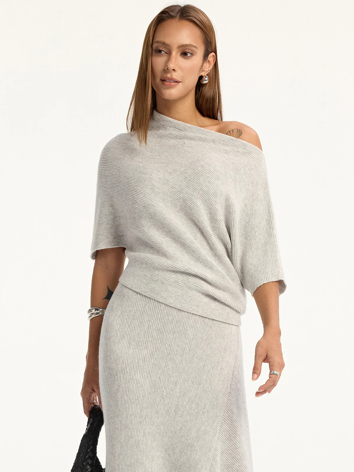 Wool-Blend Off-Shoulder Knit Top | Commense