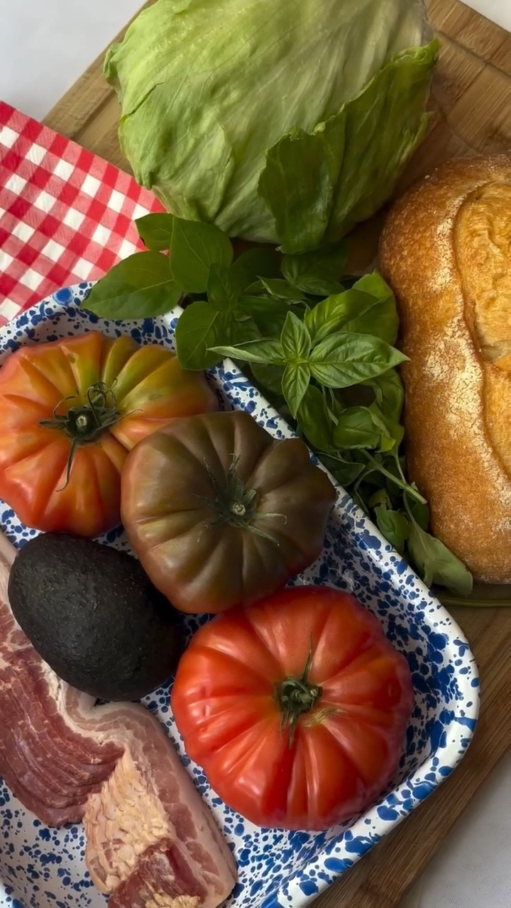 A BLT is one of the best parts of summer, and once I made these Hot Honey Basil BLAT’s, there was no going back! It’s your basic BLT, but made with hot honey bacon, fresh basil, and creamy avocado. 