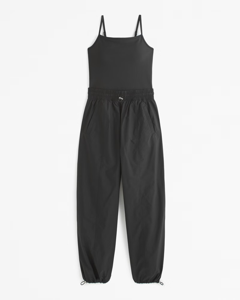 YPB Crinkle Nylon Hybrid Jumpsuit | Abercrombie & Fitch (US)