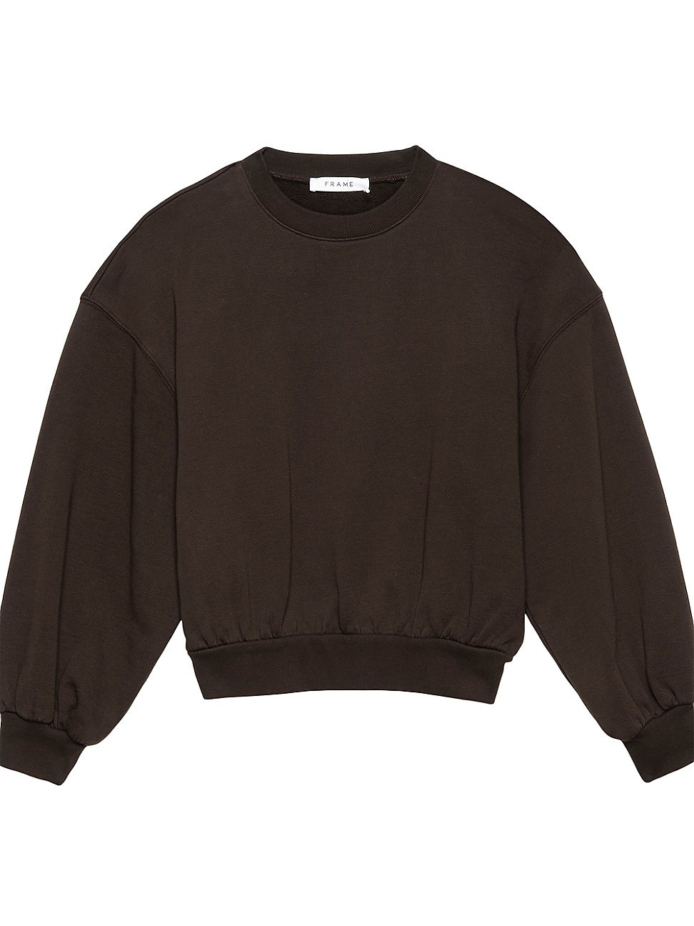 Women's Cotton Crewneck Sweatshirt - Espresso - Size XS | Saks Fifth Avenue