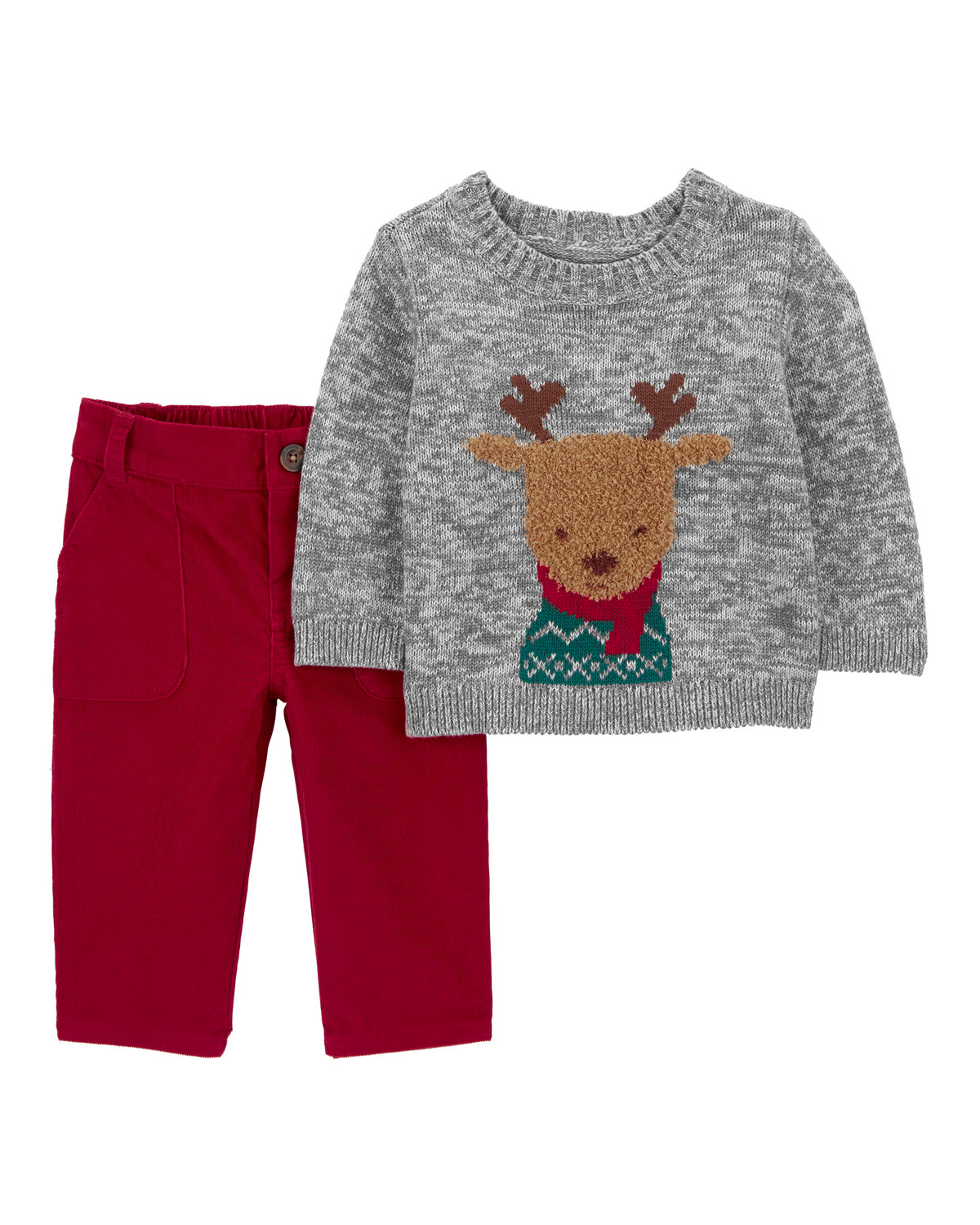 Baby 2-Piece Reindeer Sweater & Corduroy Pant Set - Carter's | Carter's | Carter's Inc