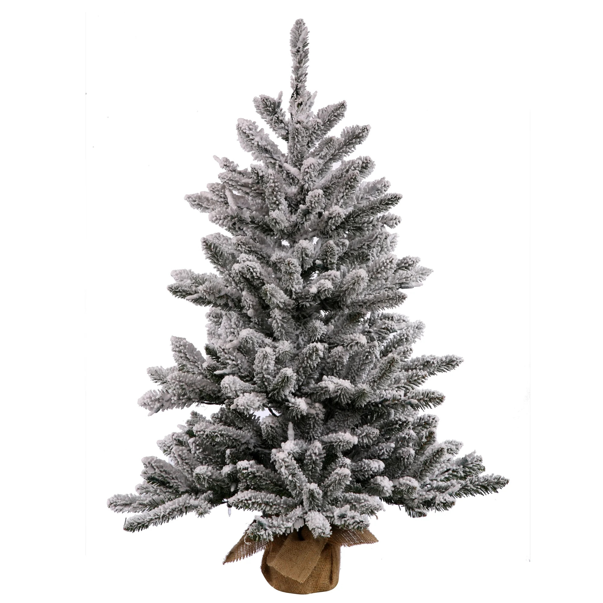 Vickerman 24" Flocked Anoka Pine Artificial Christmas Tree, Unlit | Walmart (US)