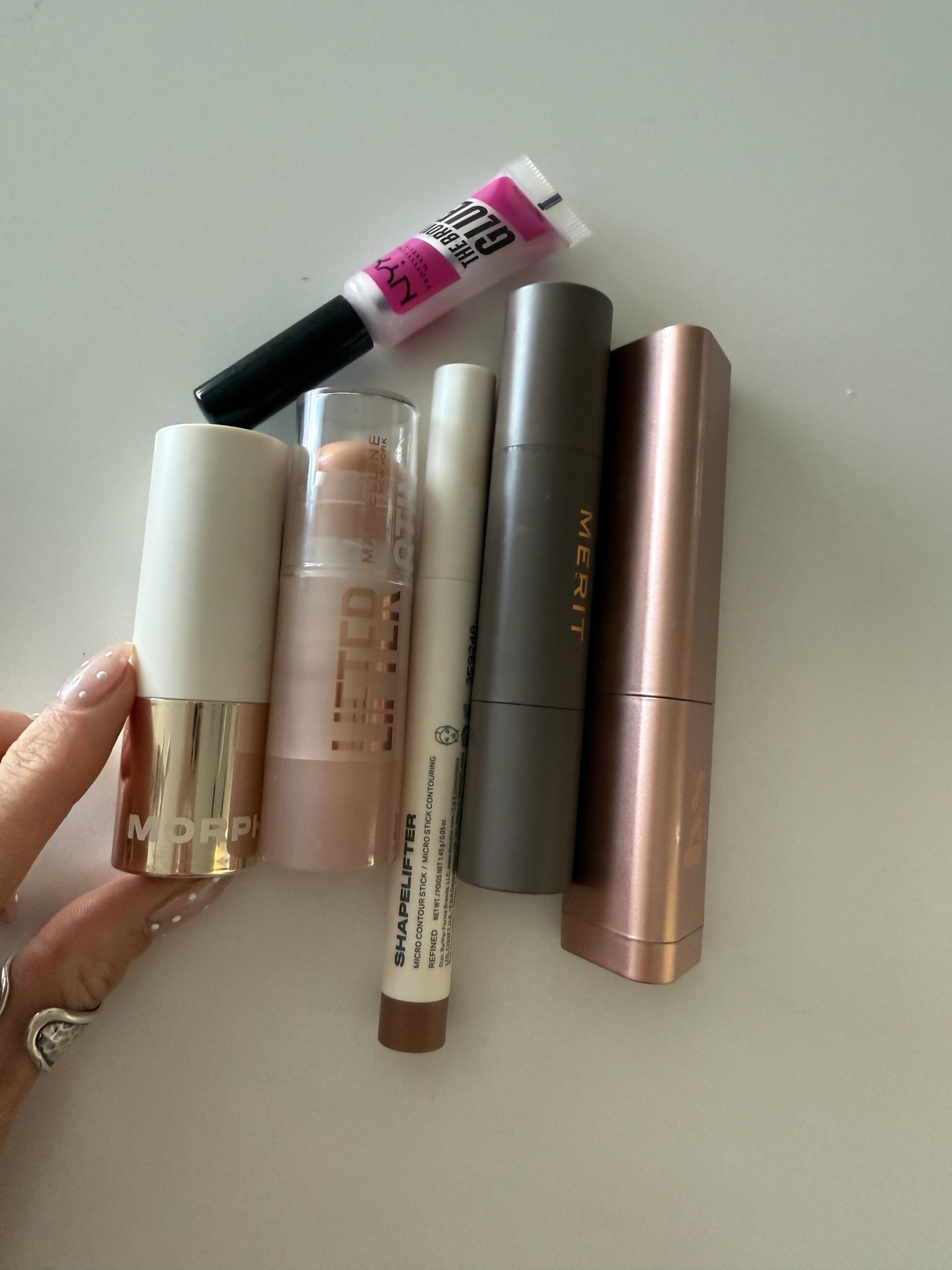 Affordable and high end makeup I have purchased recently.

Maybelline lifter stick
Merit cream stick
LYS bronzer in harmony
Milani lip and cheek in shade electric bronze
Morphe bronzer
Morphe contour stick shape lifter
NYX brow wax 

#LTKOver40 #LTKFindsUnder50 #LTKBeauty