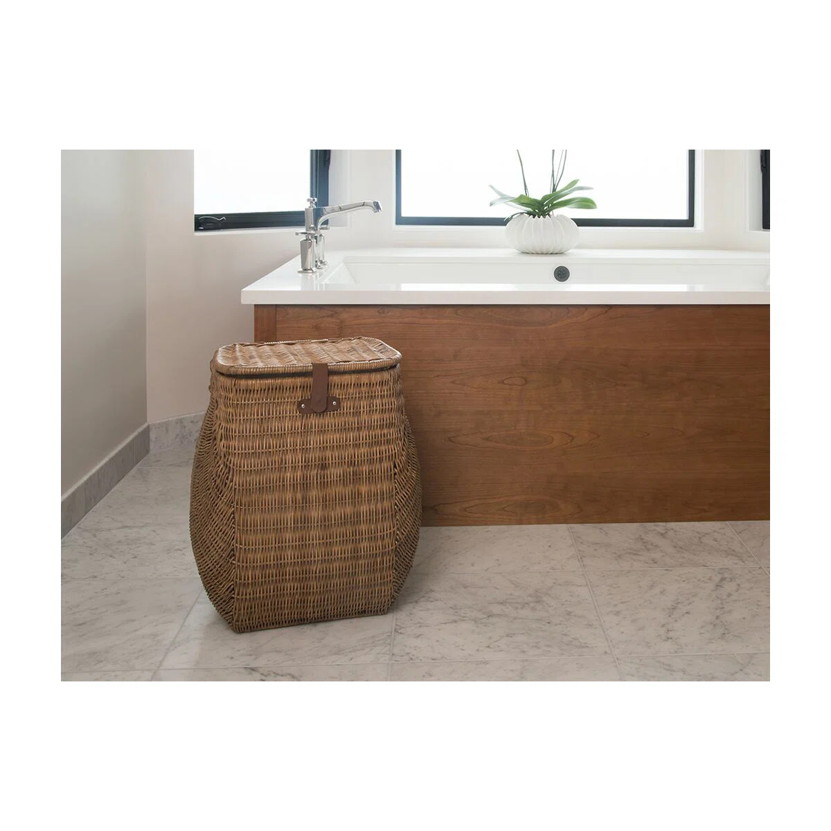 Wicker Laundry Hamper with Handles | Wayfair North America