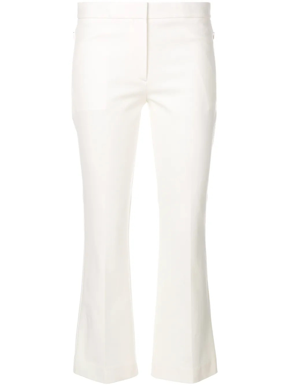 Theory slim-fit cropped trousers - White | FarFetch US