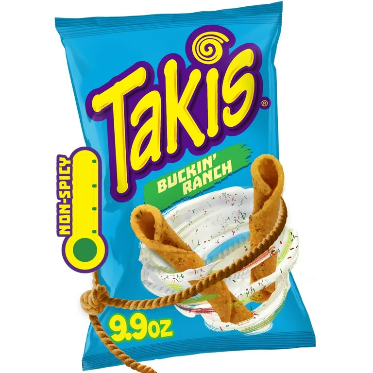 Takis Buckin' Ranch 9.9 oz Sharing Size Bag, Ranch Rolled Tortilla Chips | Walmart (US)