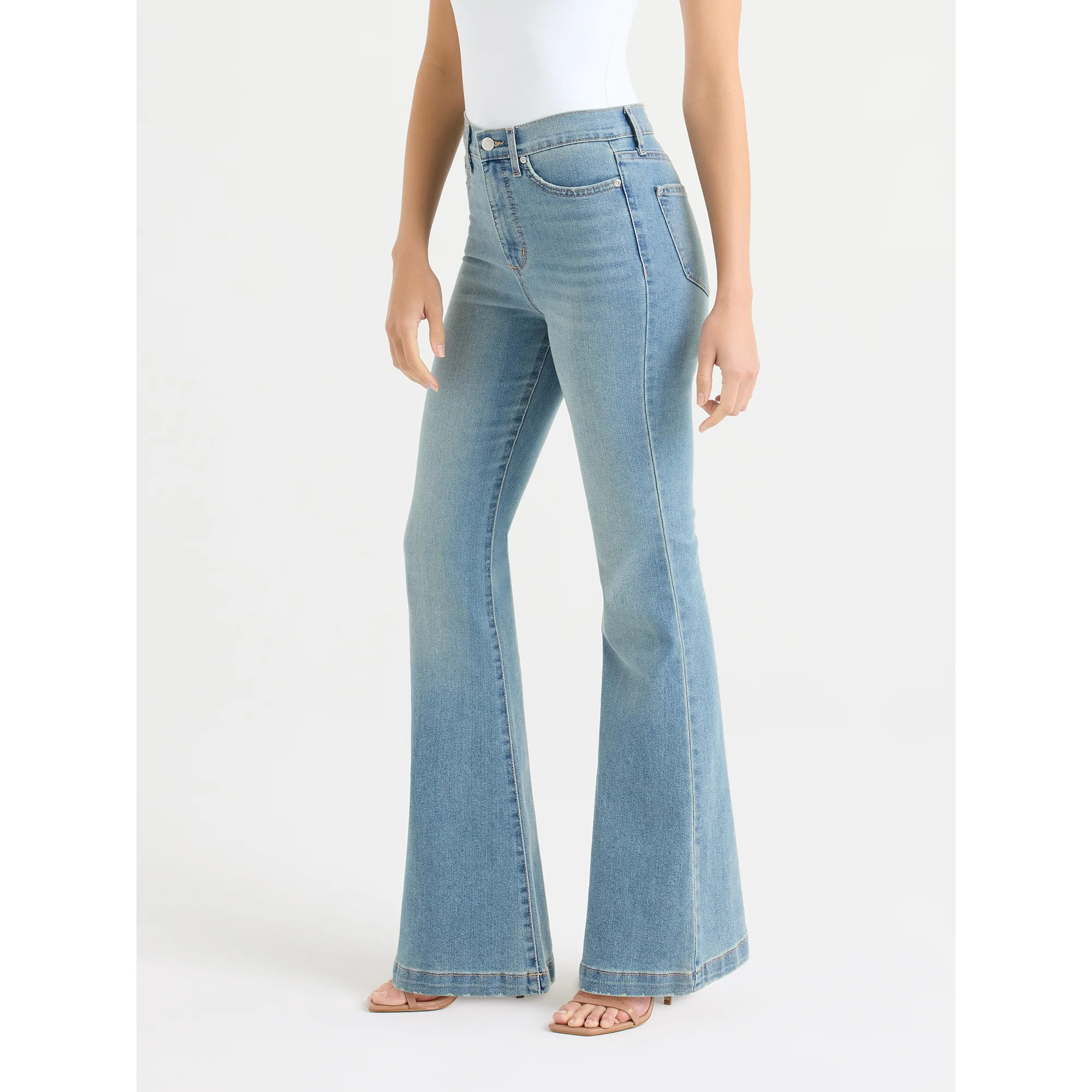 Sofia by Sofia Vergara Women's Melisa High Rise Flare Jeans, 32.5" Inseam, Sizes 0-20 | Walmart (US)