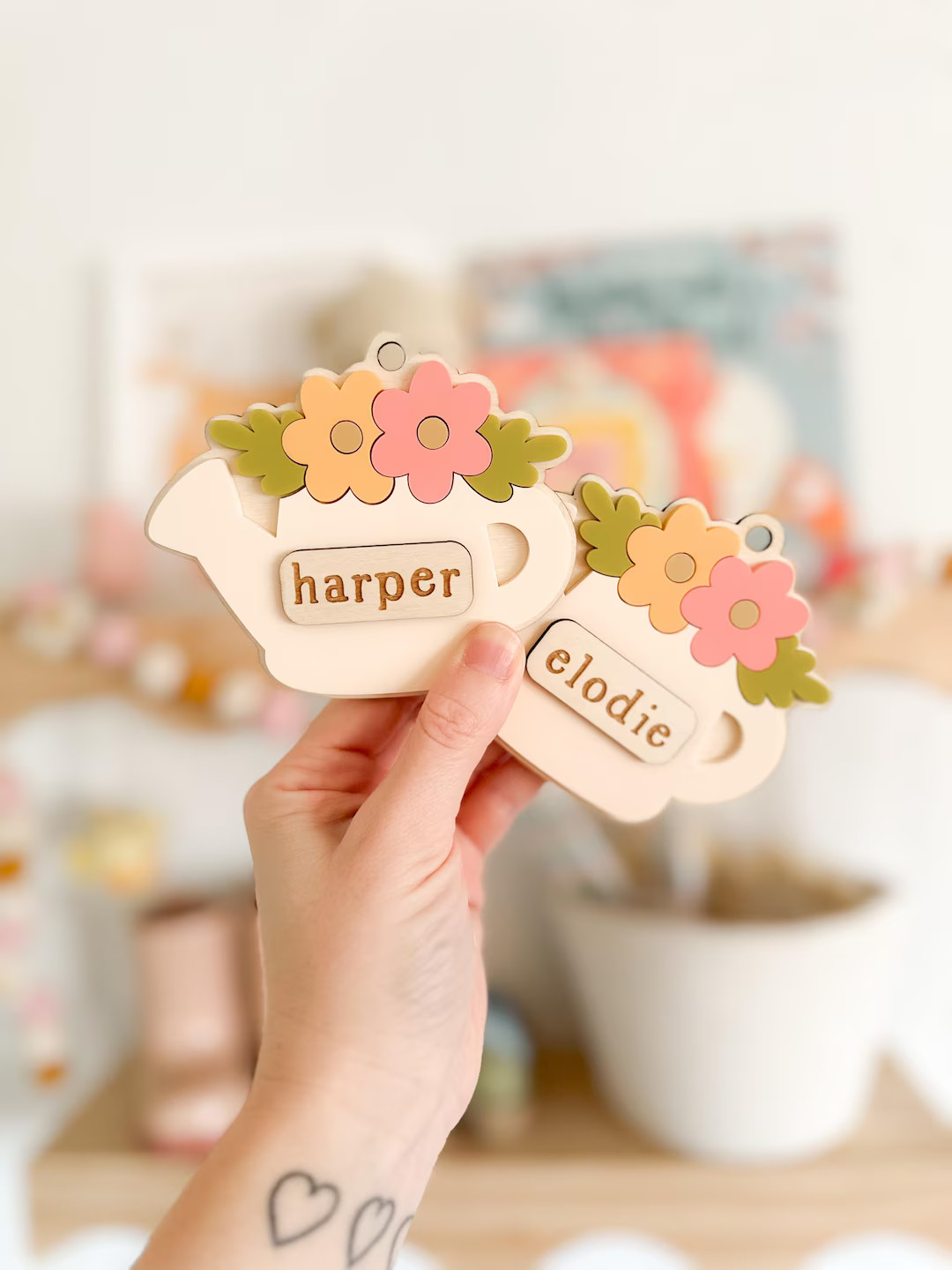 Floral Easter Tag Easter Basket Tags Bunny Tags Name Tags Easter Basket Custom Name Tags Easter D... | Etsy (US)