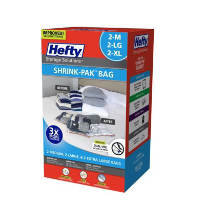 Hefty Shrink-Pak Clear Vacuum Cube Storage Bags (Case of 2) | Target