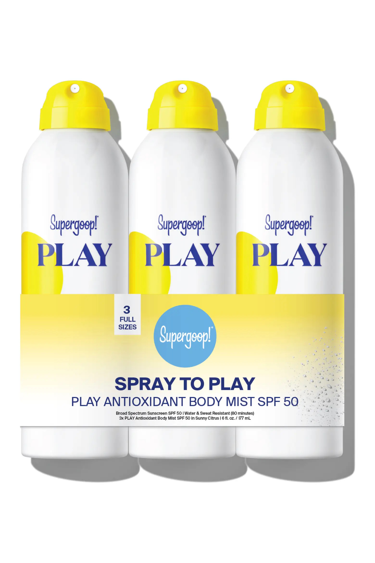 Supergoop!\u00ae Play Antioxidant Body Mist SPF 50 Sunscreen Trio $72 Value (Women) | Nordstrom | Nordstrom