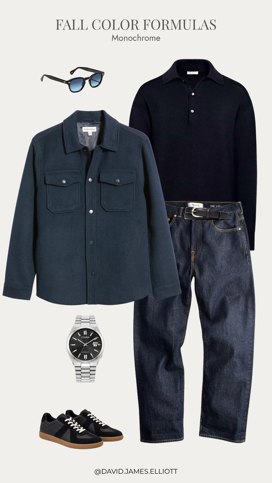 Monochrome Navy outfit for guys perfect for fall.  

 #LTKMens