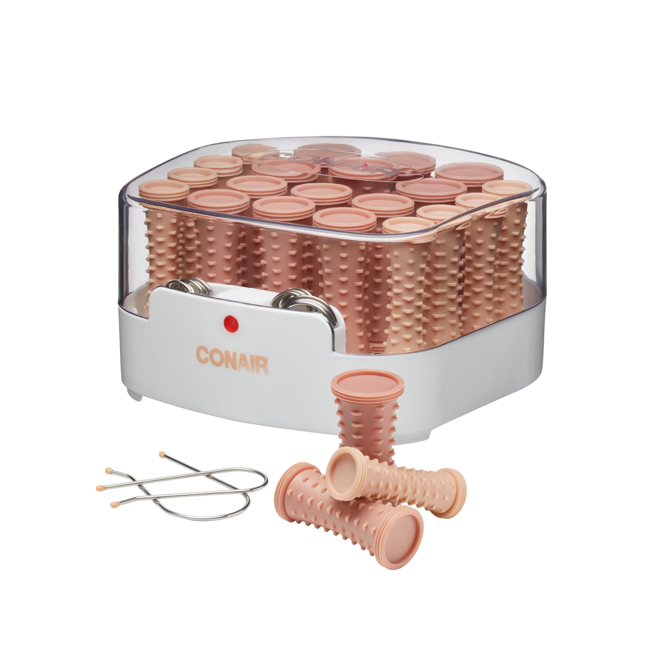 Conair Double Ceramic Hot Rollers for Long, Medium, and All Hair - Hair Curler - Hair Roller Clip... | Amazon (US)