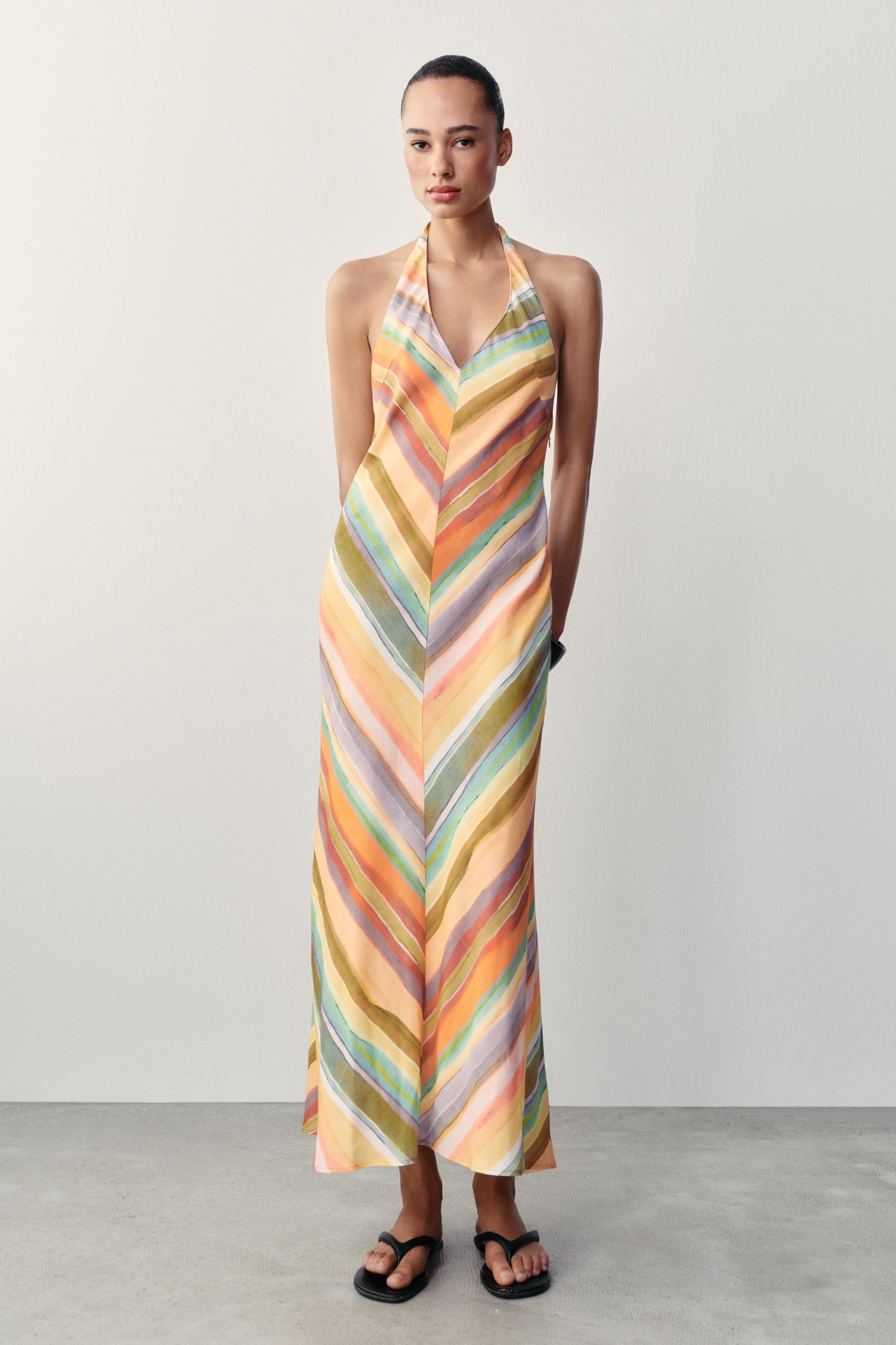 STRIPED LONG DRESS | Zara US