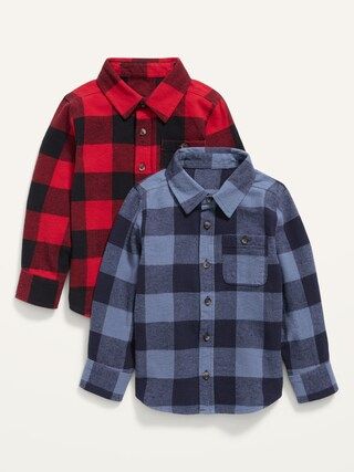 Plaid Flannel Pocket Shirt 2-Pack for Toddler Boys | Old Navy (US)
