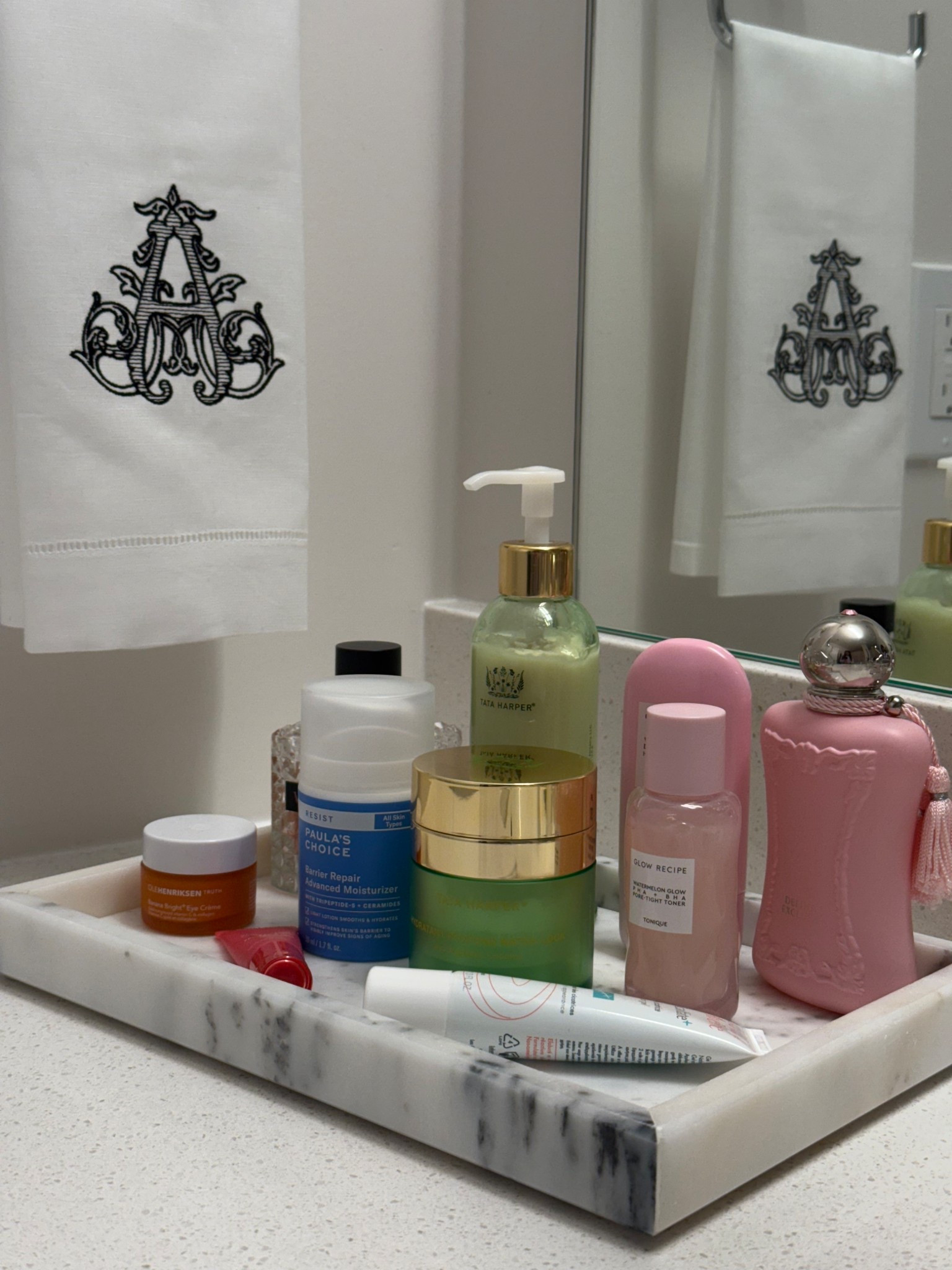 Current skin care favs plus marble tray!