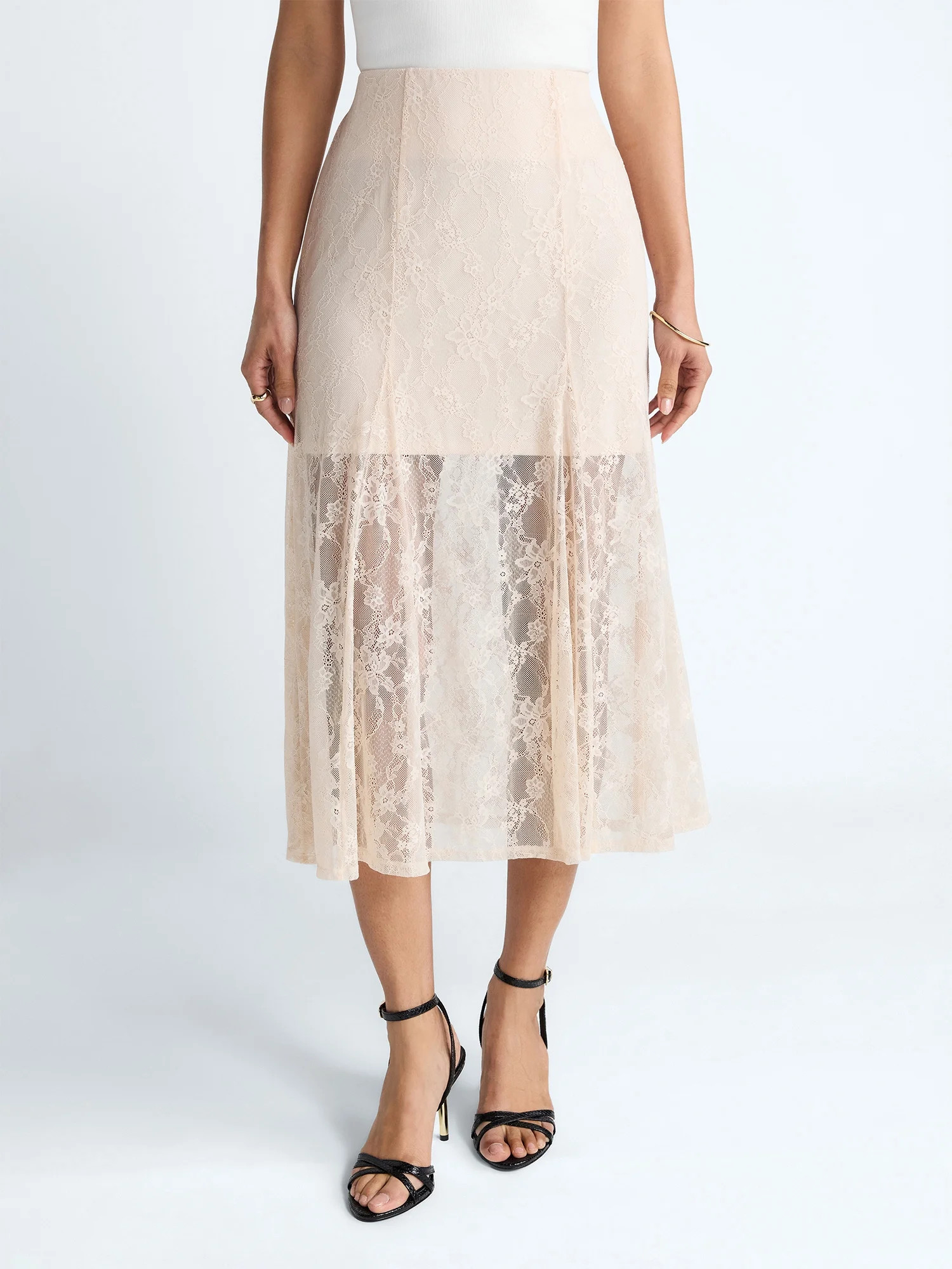 Devil Wears Prada Scoop Collection Women's Lace Maxi Skirt, Sizes XS-XXL | Walmart (US)