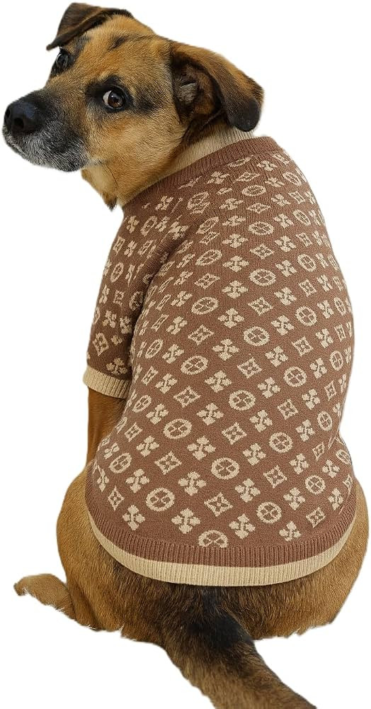 Luxury Dog Sweater – Soft Knit Designer Pet Outfit for Small Dogs & Puppies, XS–L, Stylish Wa... | Amazon (US)