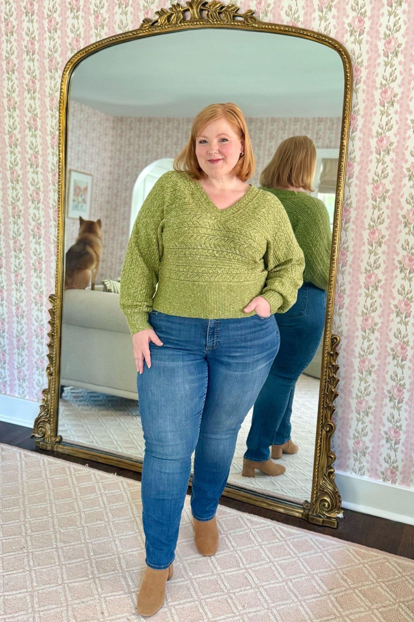 Nordstrom Anniversary Sale Green Sweater XL and Alida Waterproof Boots in Tan Suede

#LTKootd #LTKMidsize #LTKSaleAlert