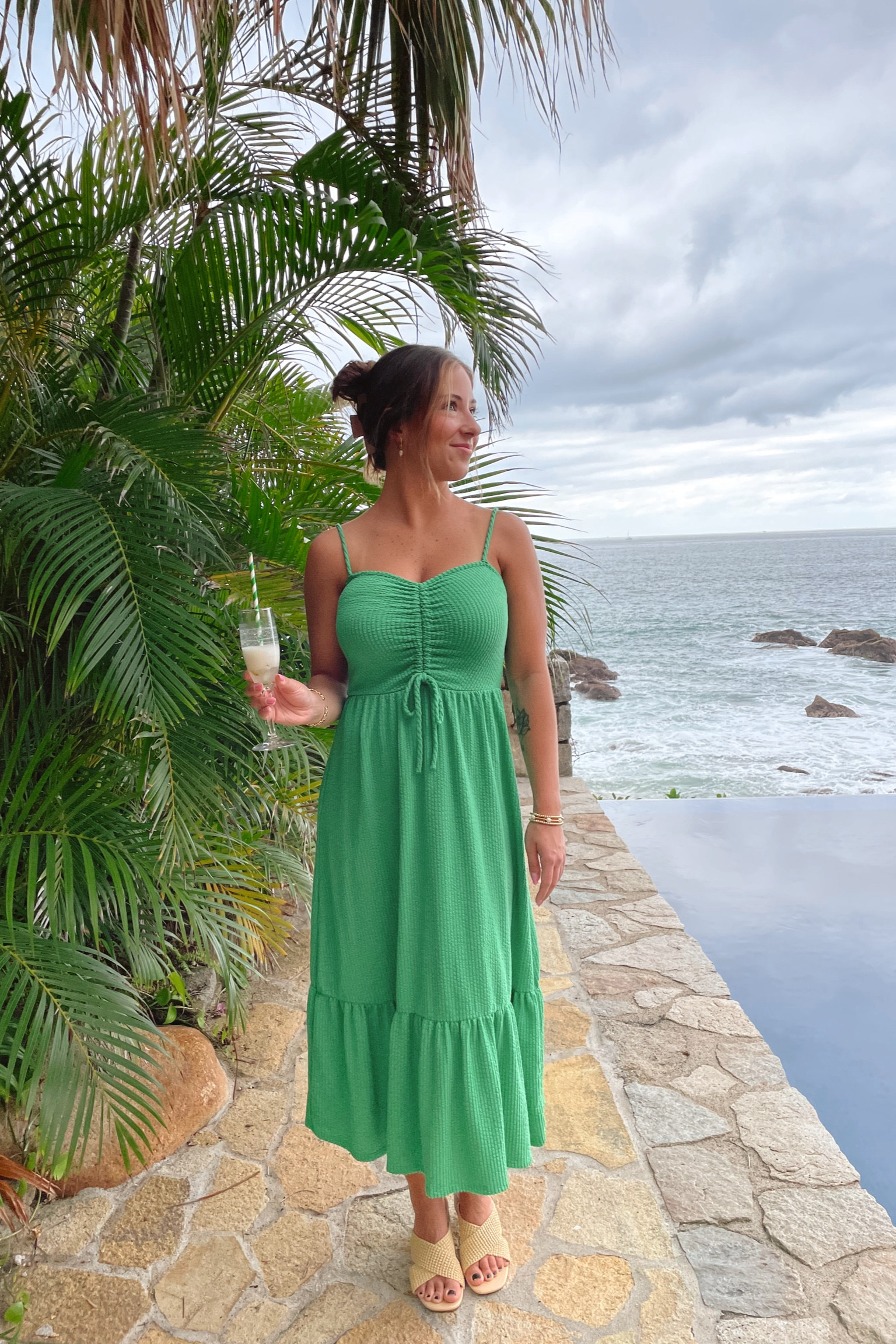 Green dress 💚 

Spring break outfit. Vacation dress. Vacation outfit  Europe summer. Midi green dress  

#LTKSeasonal