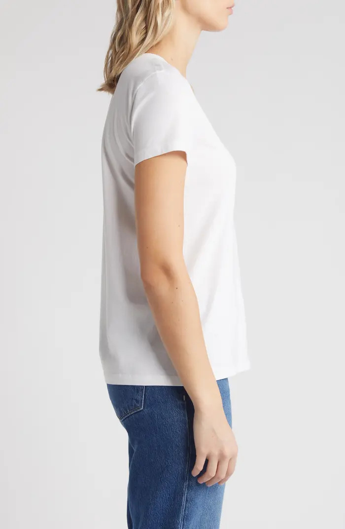 Caslon® Stretch Cotton Blend V-Neck T-Shirt | Nordstrom | Nordstrom