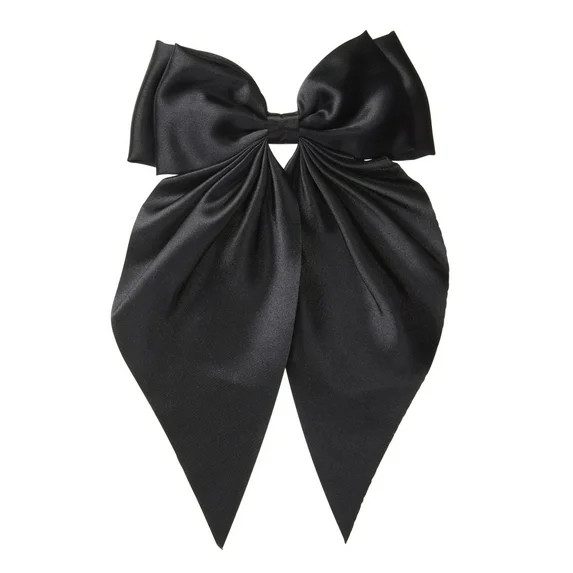 Scunci Satin Bow Barrette, Black, 1 Count | Walmart (US)