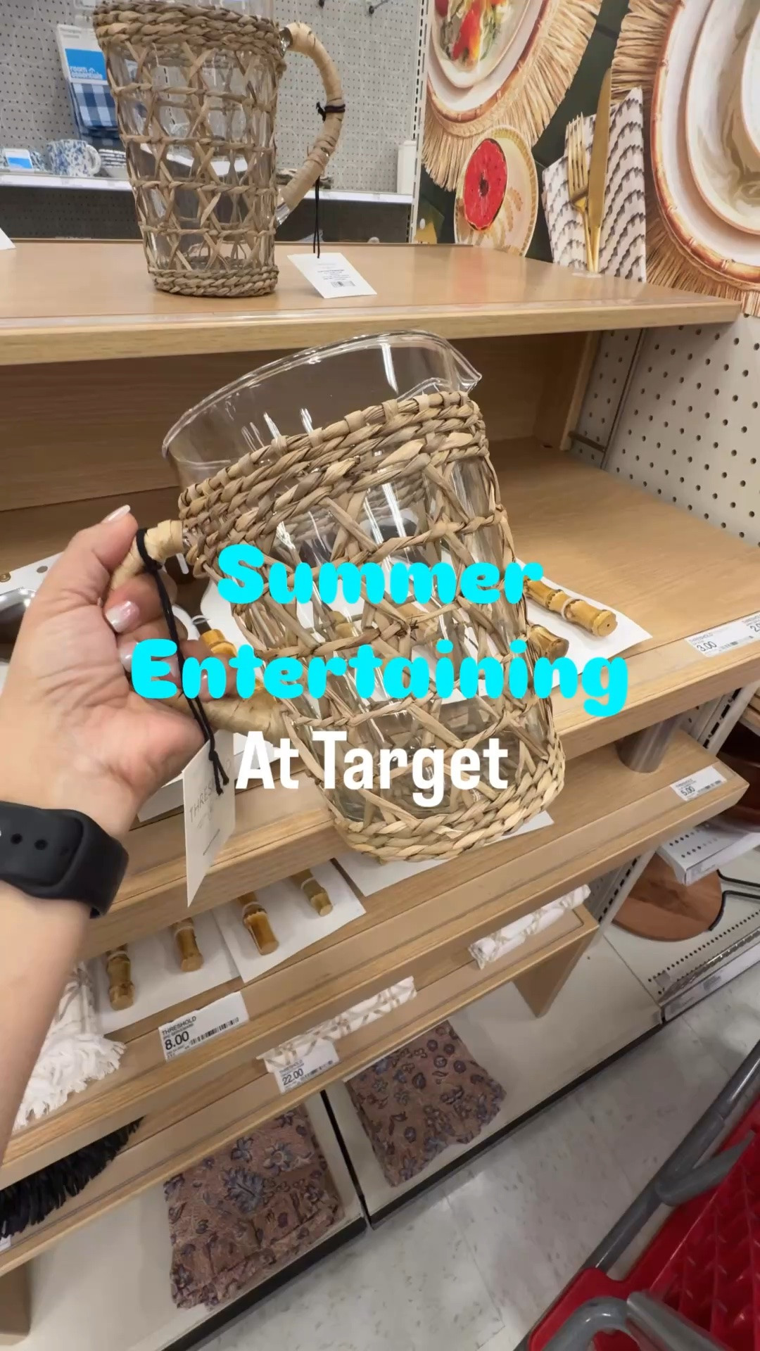 Target finds, summer entertaining, coastal home decor, outdoor dining, rattan kitchenware, Studio McGee Target, charcuterie board accessories, neutral home decor, bamboo serving utensils, hostess gift ideas

#LTKHome