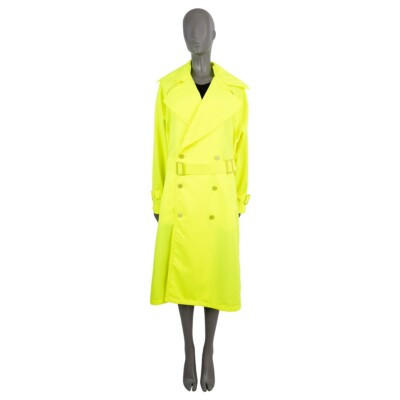 68414 auth CHRISTOPHER JOHN ROGERS neon yellow OVERSIZED TRENCH Coat Jacket XS | eBay US