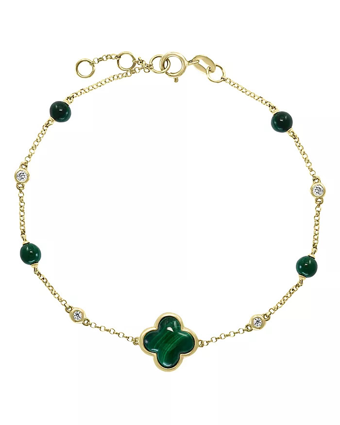 Malachite & Diamond Chain Bracelet in 14K Yellow Gold - 100% Exclusive | Bloomingdale's (US)