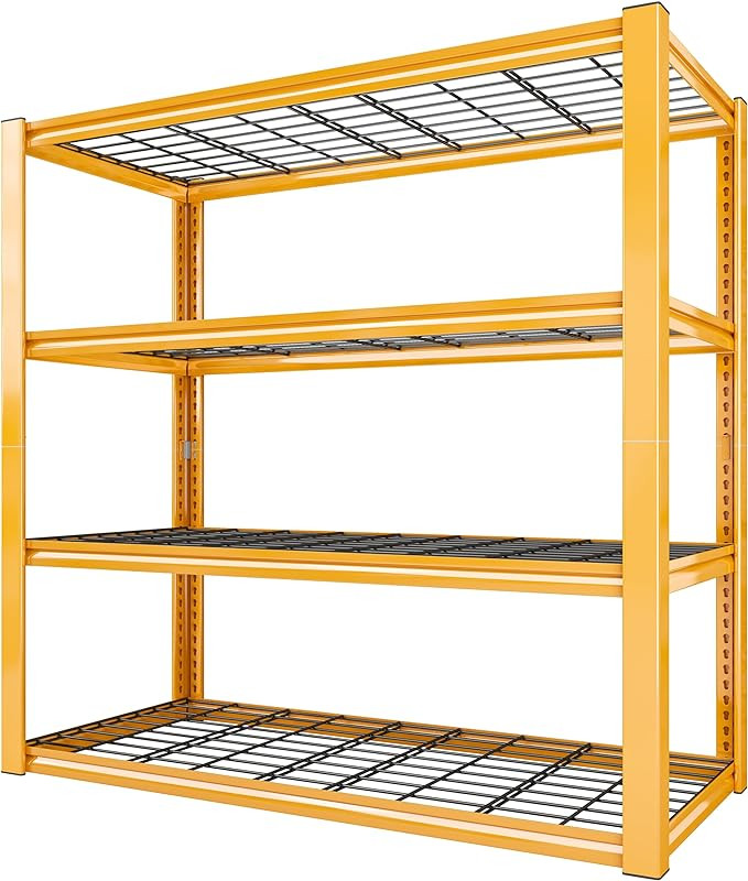 REIBII 40" W Garage Shelving 2240 LBS Storage Shelves Heavy Duty Metal Shelving 4 Tier Metal Shel... | Amazon (US)