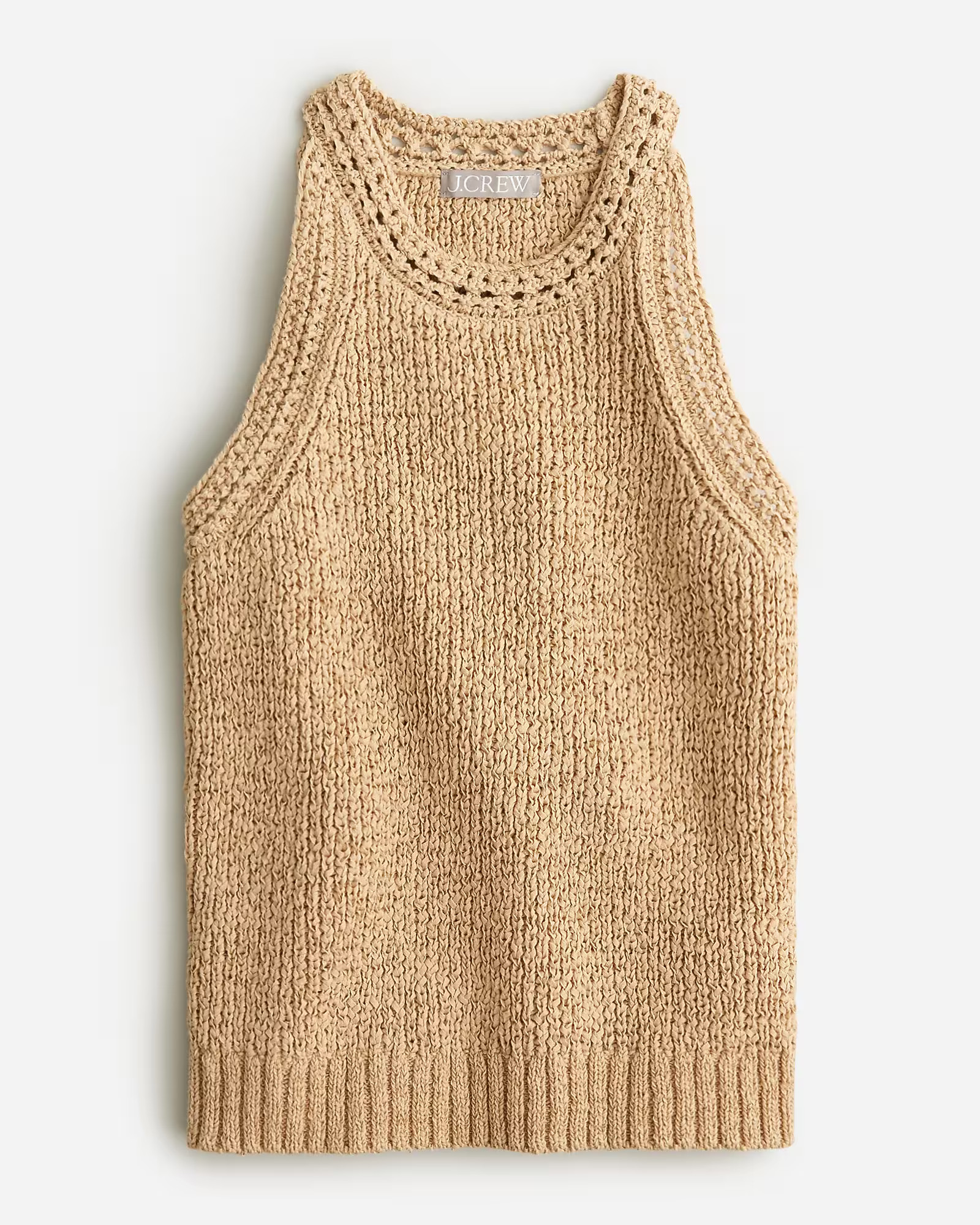 High-neck textured pointelle sweater-tank | J. Crew US