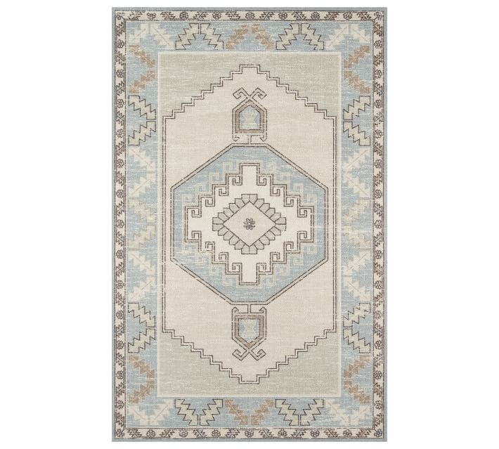Lenora Rug , 5'3&amp;quot; x 7'6&amp;quot;, Light Blue | Pottery Barn (US)