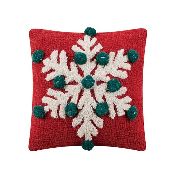 Snowflake Wool Hook Pillow | Wayfair North America