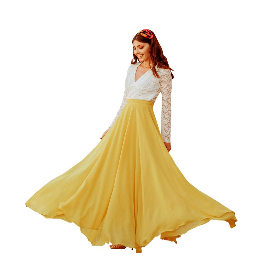 CHICWISH Women's Timeless Favorite Chiffon Maxi Prom Party Skirt | Amazon (US)