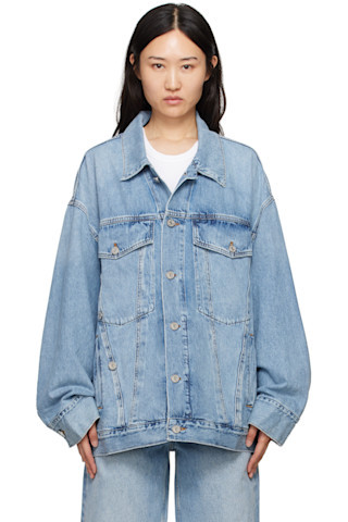 Blue Reworked Wayne Denim Jacket | SSENSE