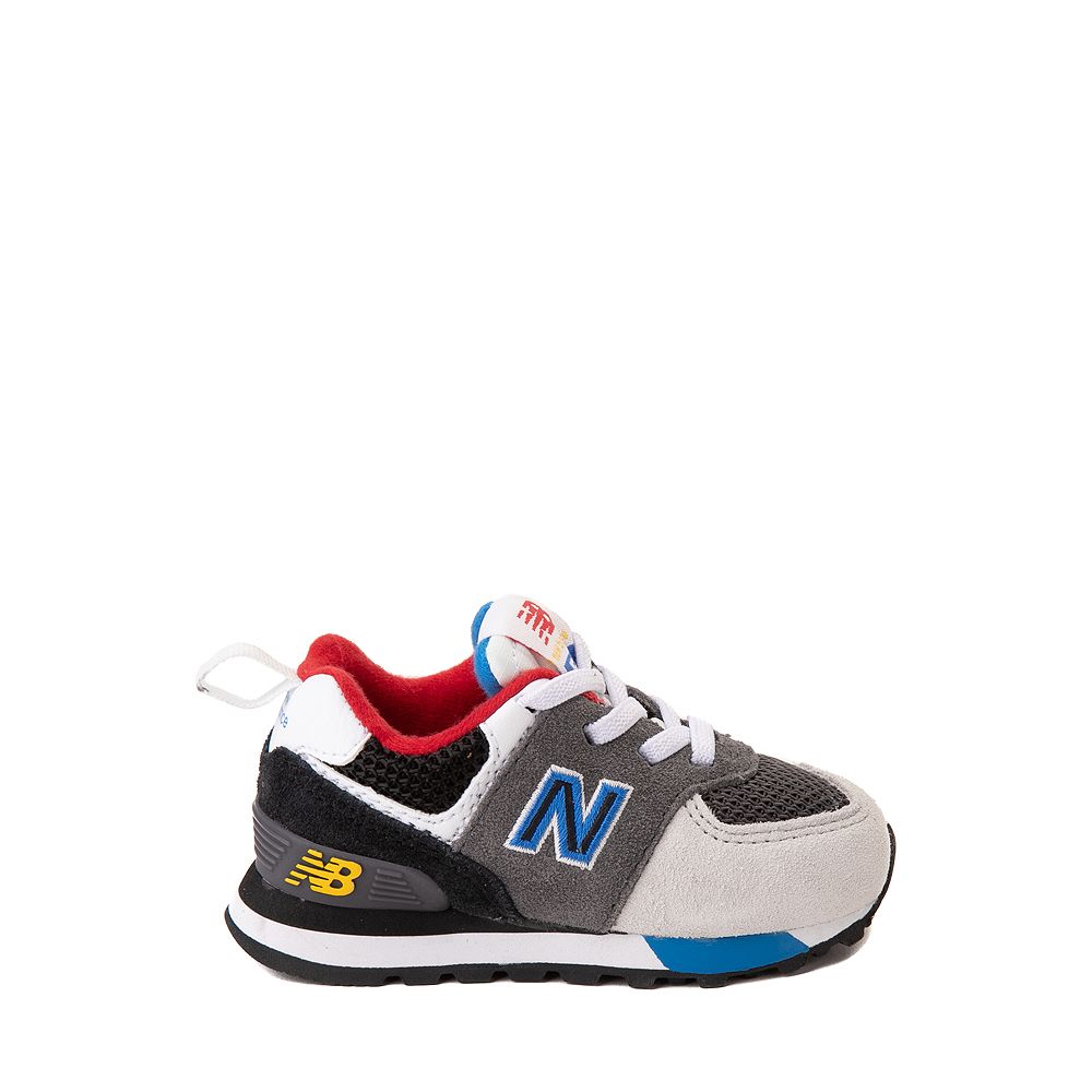 New Balance 574 Athletic Shoe - Baby / Toddler - Magnet / Black / Serene Blue | Journeys