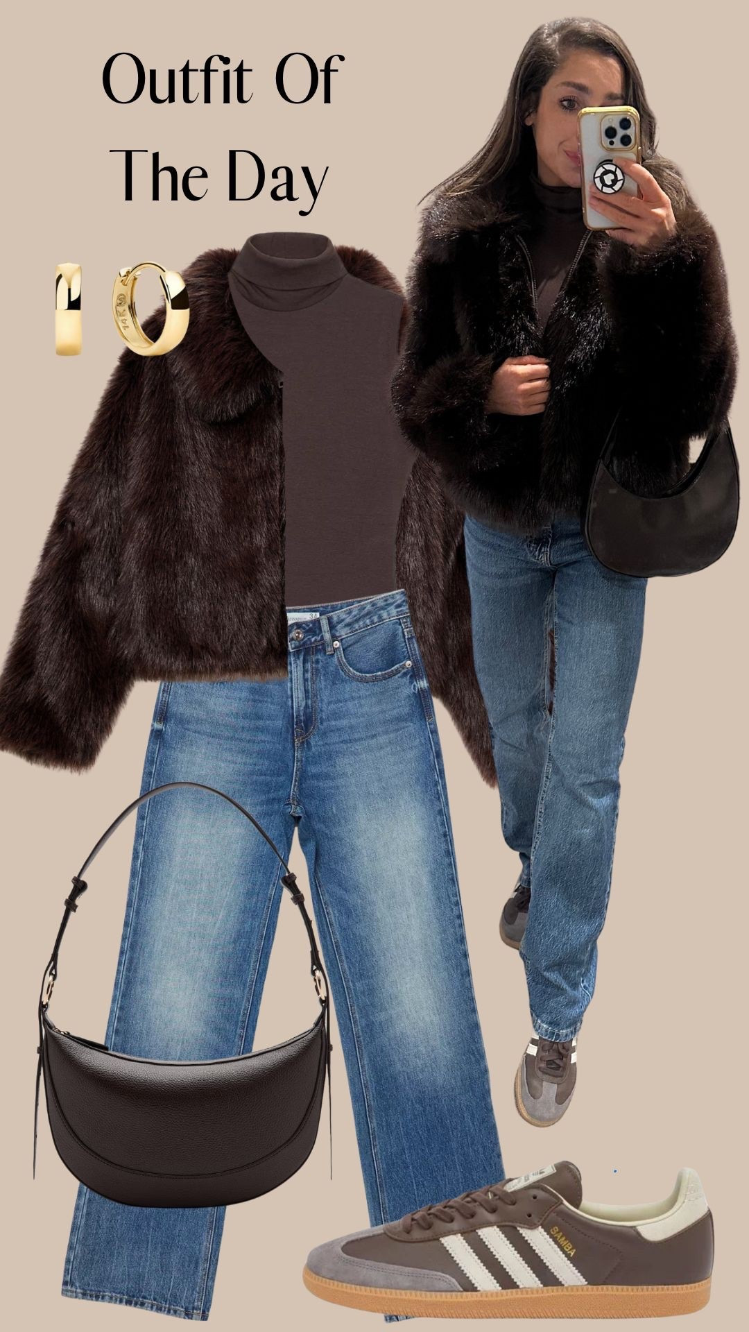 OOTD: Mango Jacket, Zara top, Stradivarius jeans, Adidas trainers, ASOS bag, Mejuri earrings 

#LTKwinter #LTKautumn #LTKstyletip